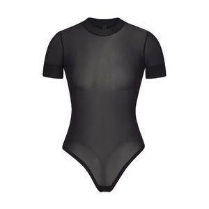 Skims Summer Mesh Bodysuit Black XS